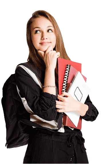 Student holding notebooks